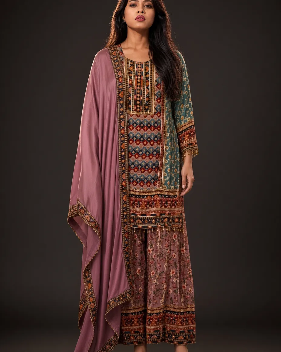 Rosewood Printed Suit Set — detail 1