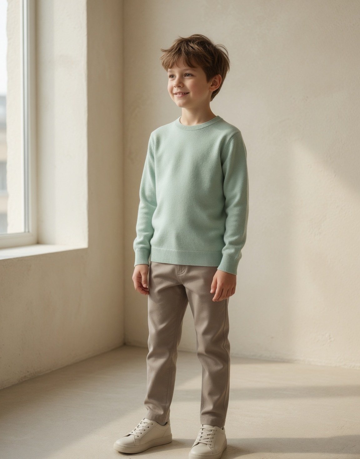 Boy's merino crew neck — view 4