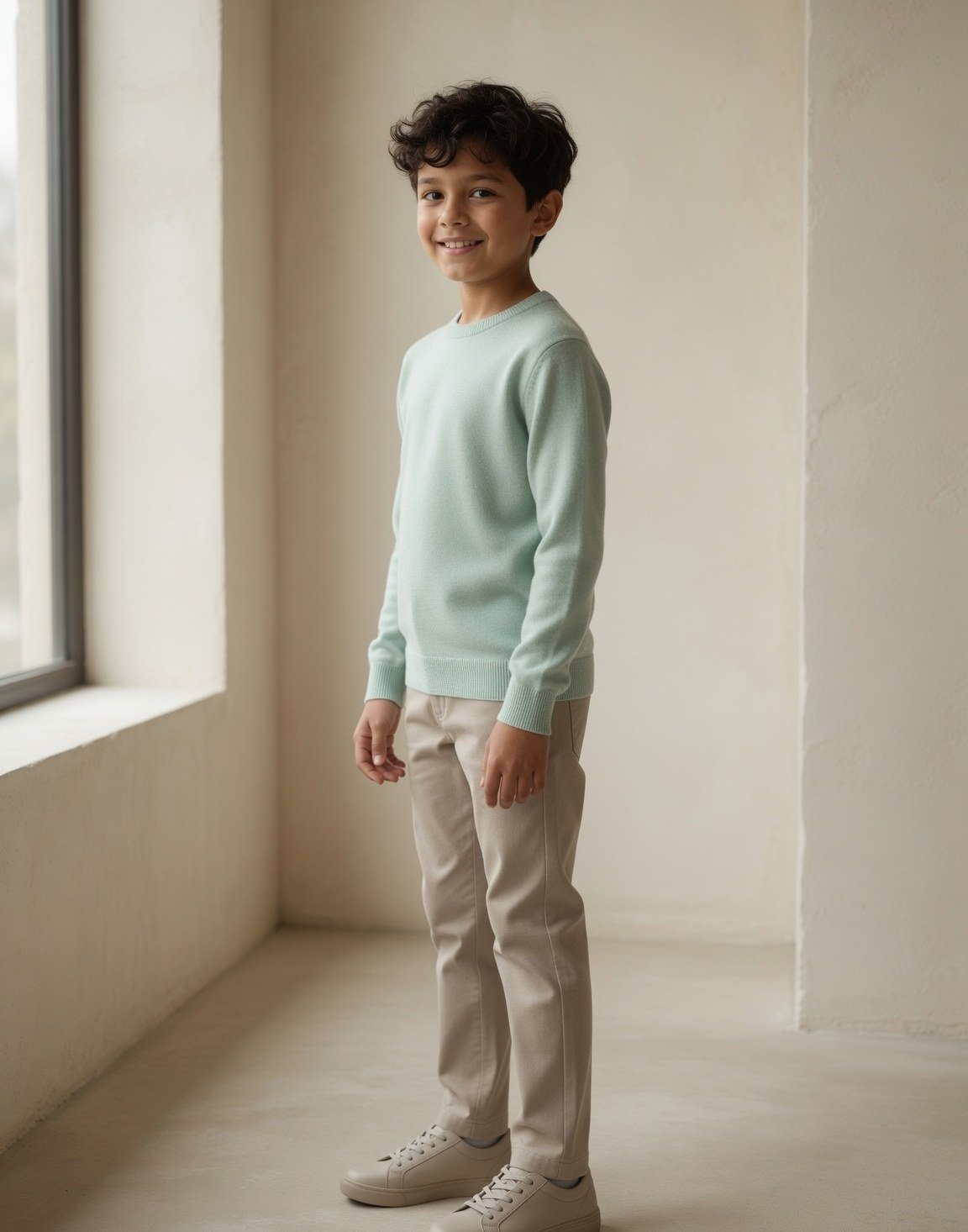 Boy's merino crew neck — view 5