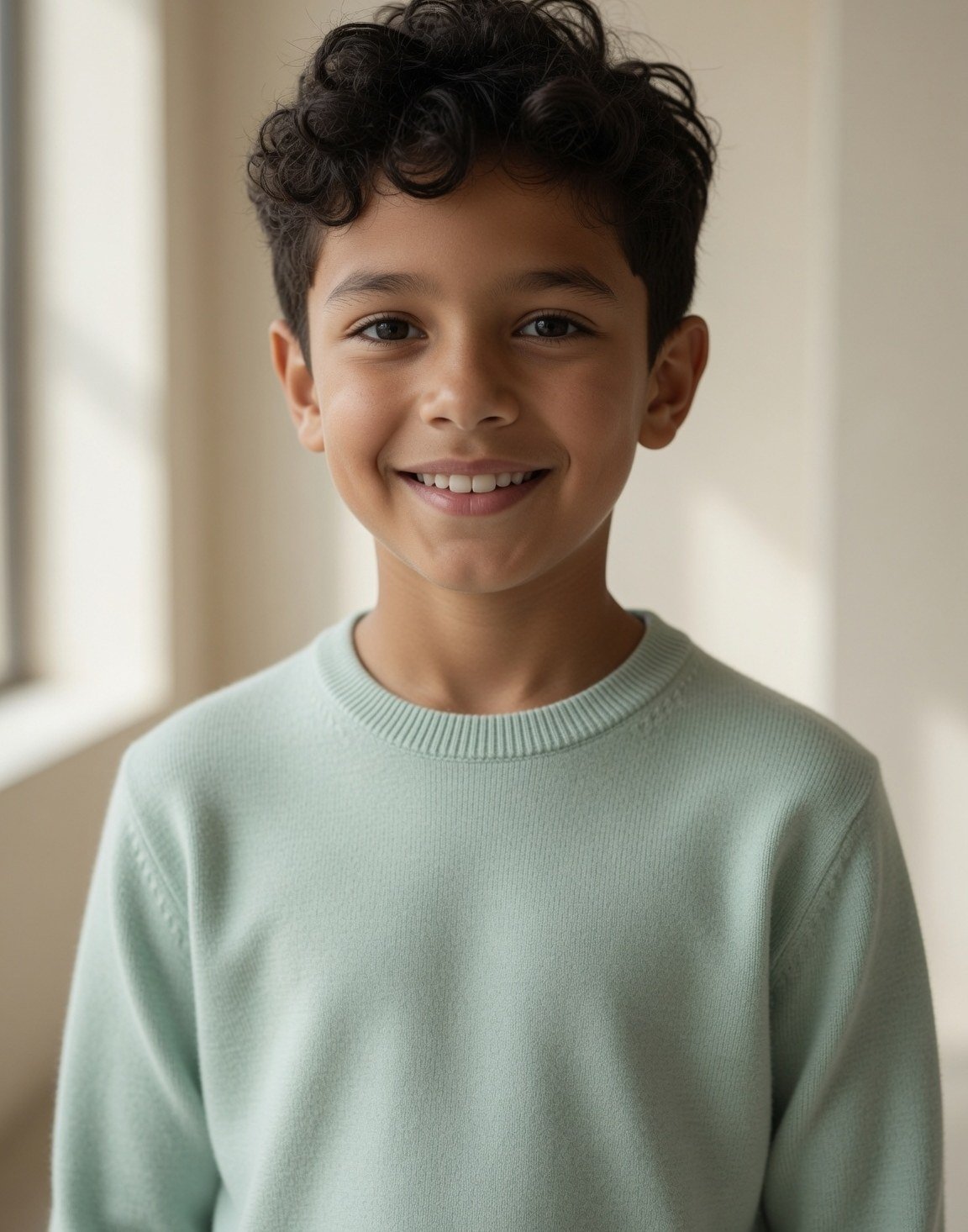 Boy's merino crew neck — view 7