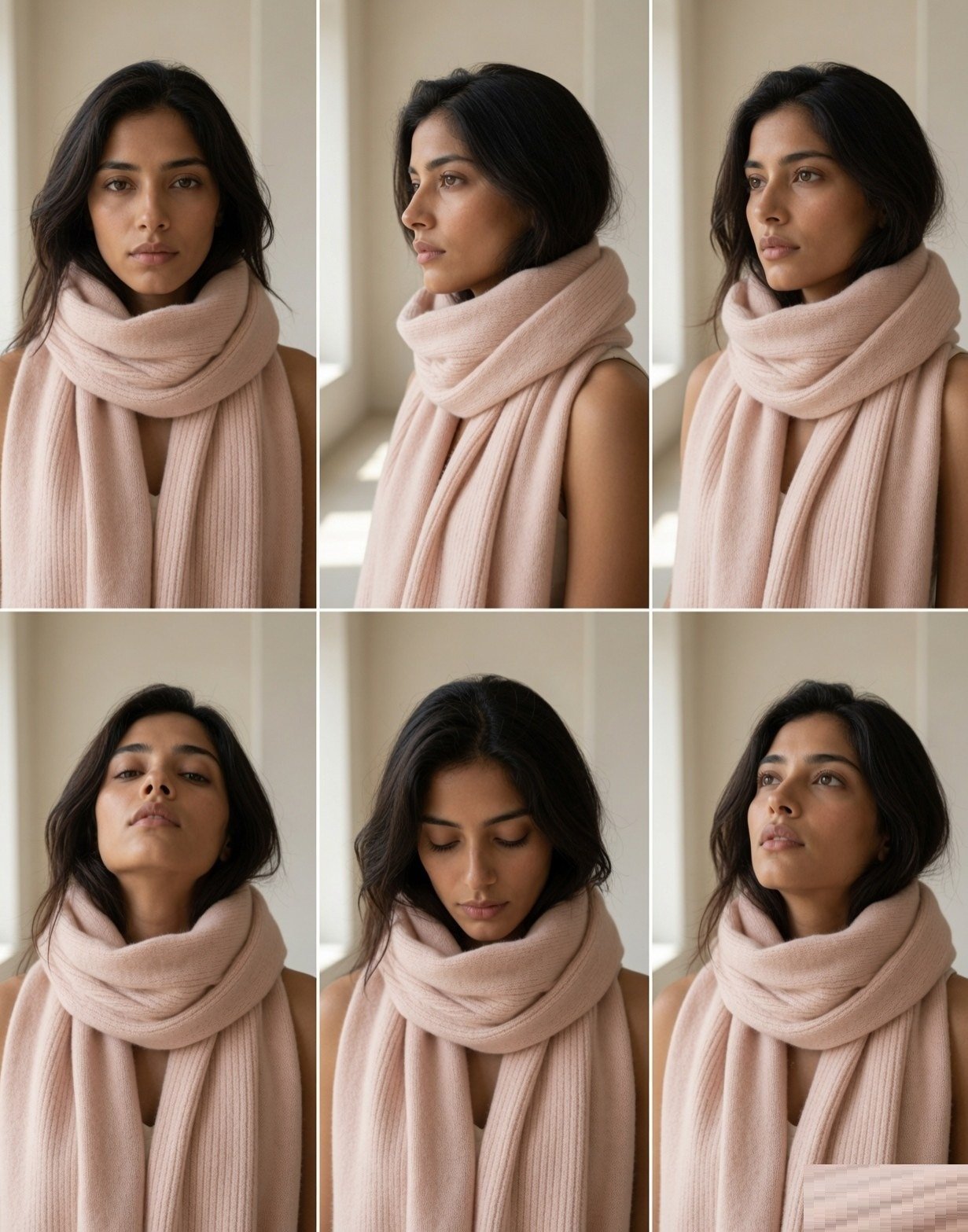 Ribbed cashmere scarf — view 3