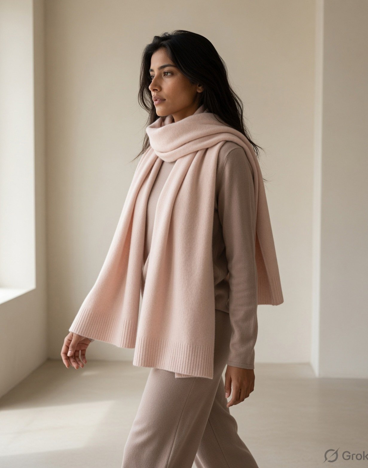 Ribbed cashmere scarf — view 5