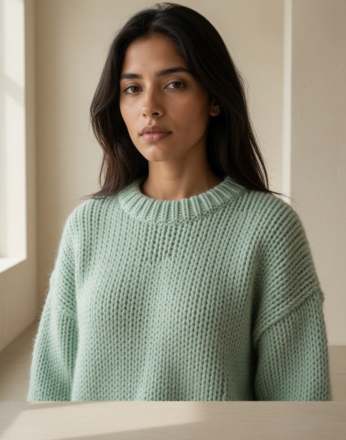 Chunky wool-blend jumper — view 3