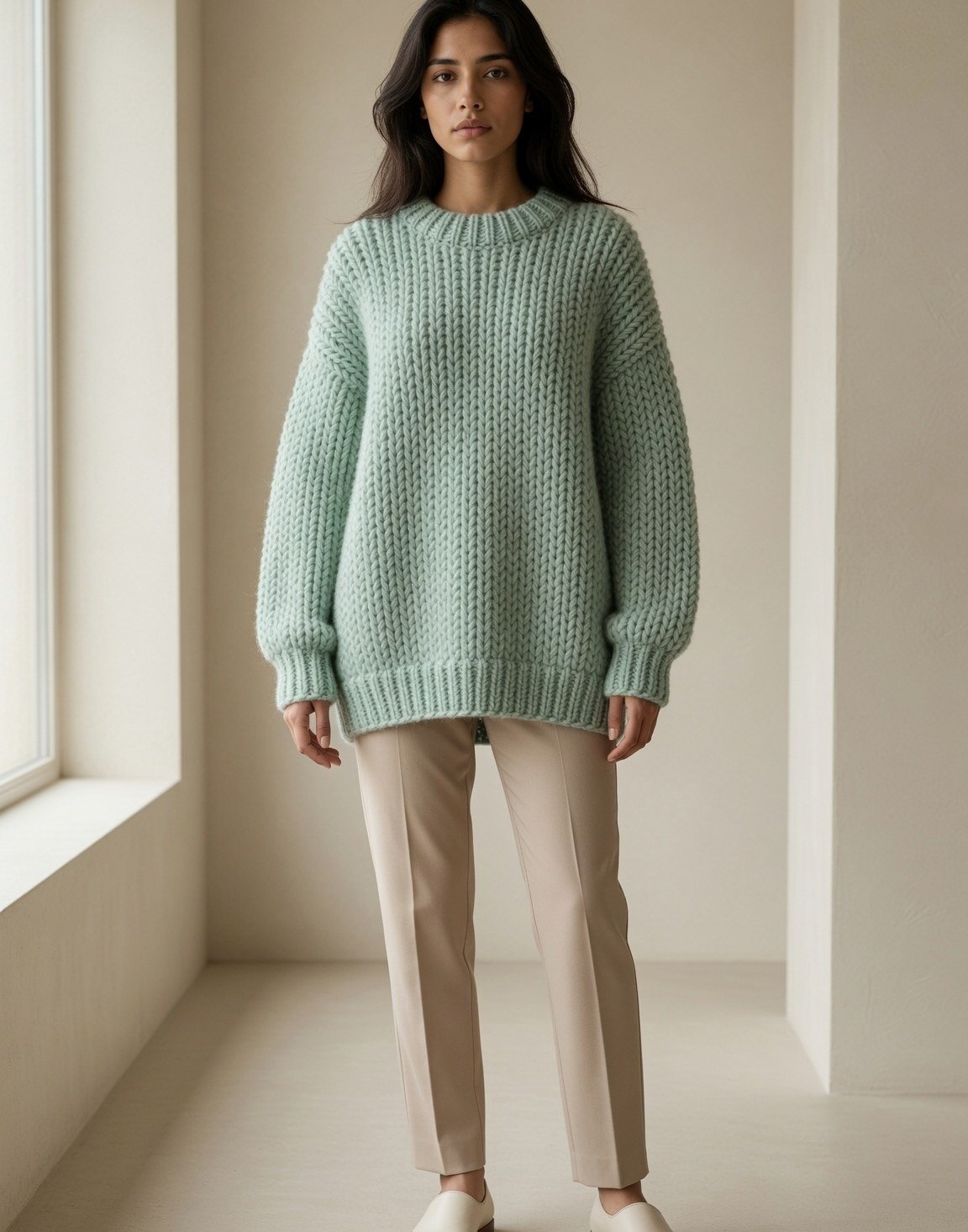 Chunky wool-blend jumper — view 6