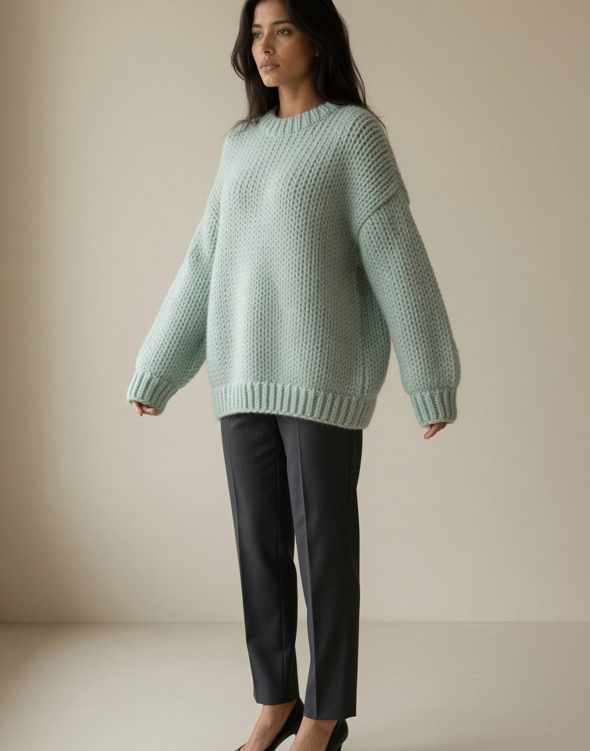 Chunky wool-blend jumper — view 7