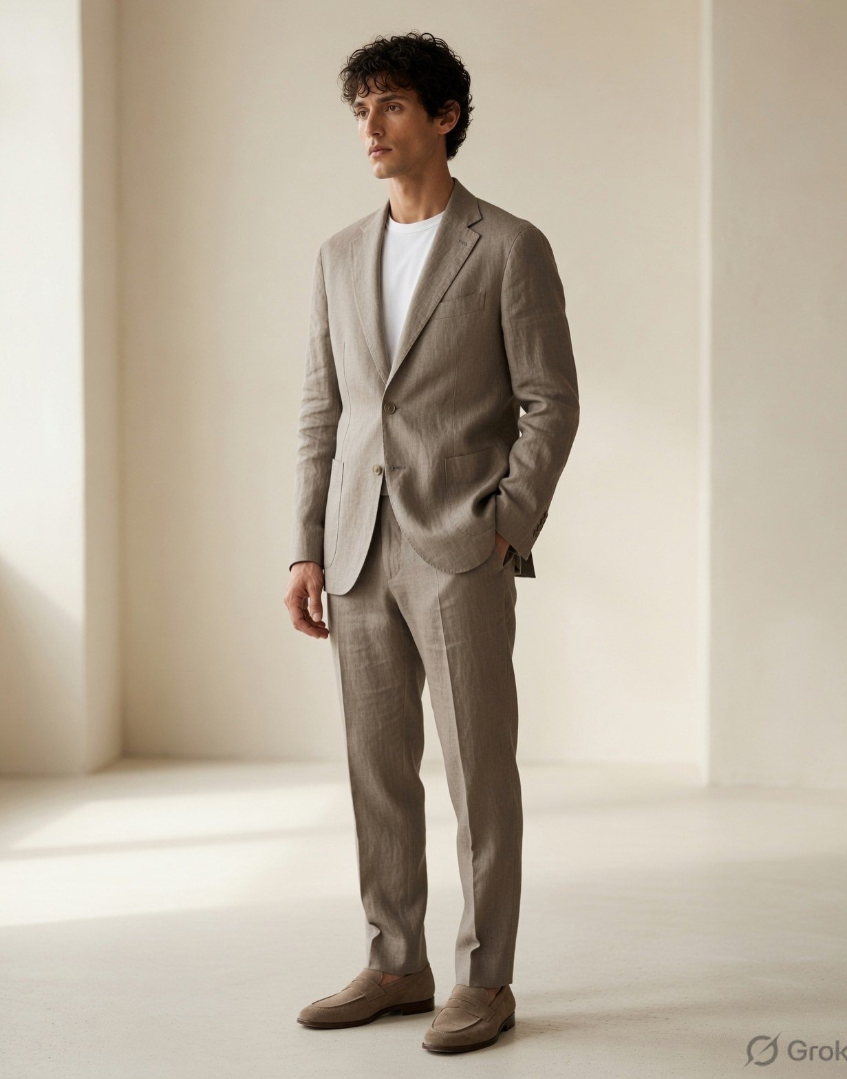 Deconstructed linen blazer — view 5