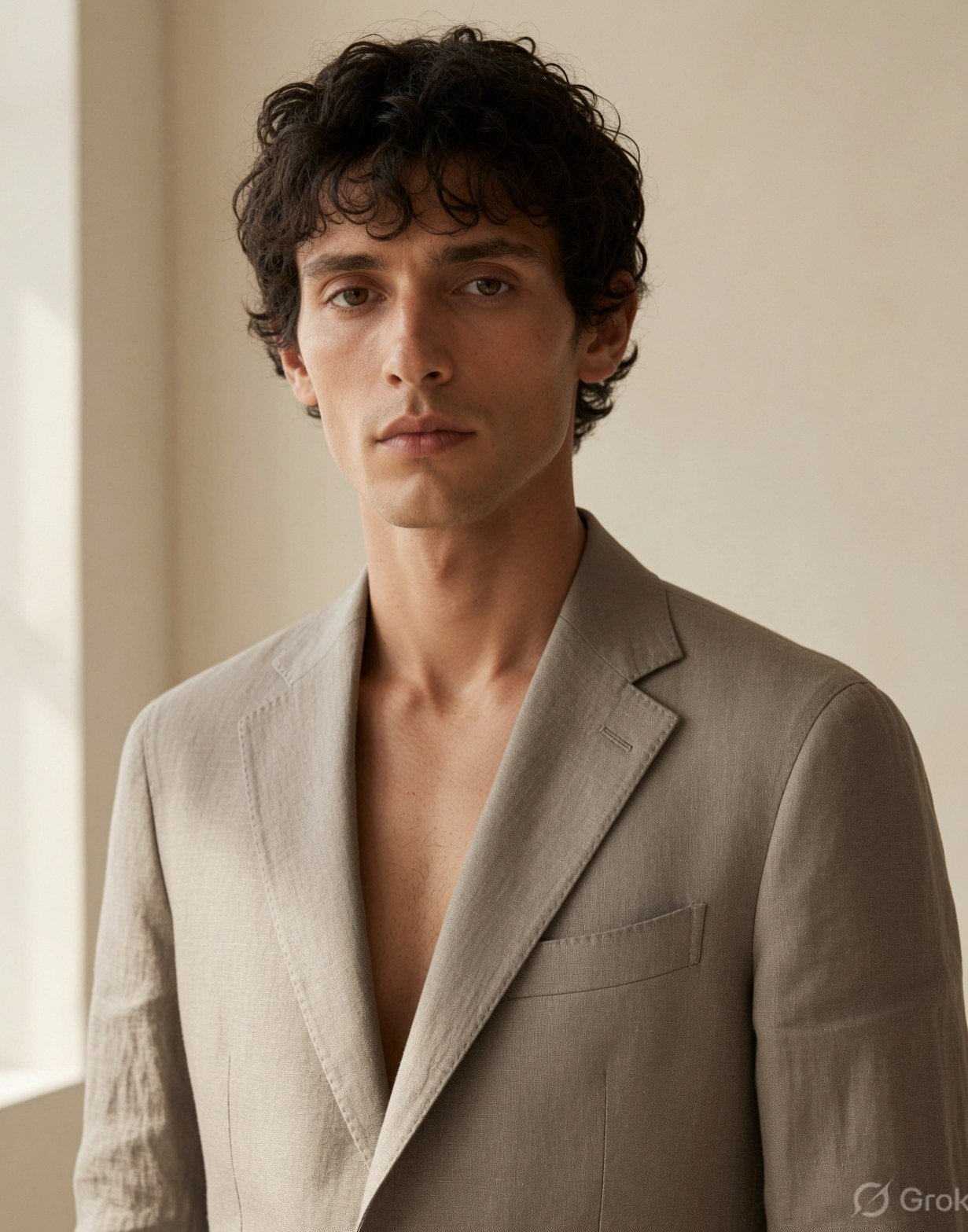 Deconstructed linen blazer — view 8