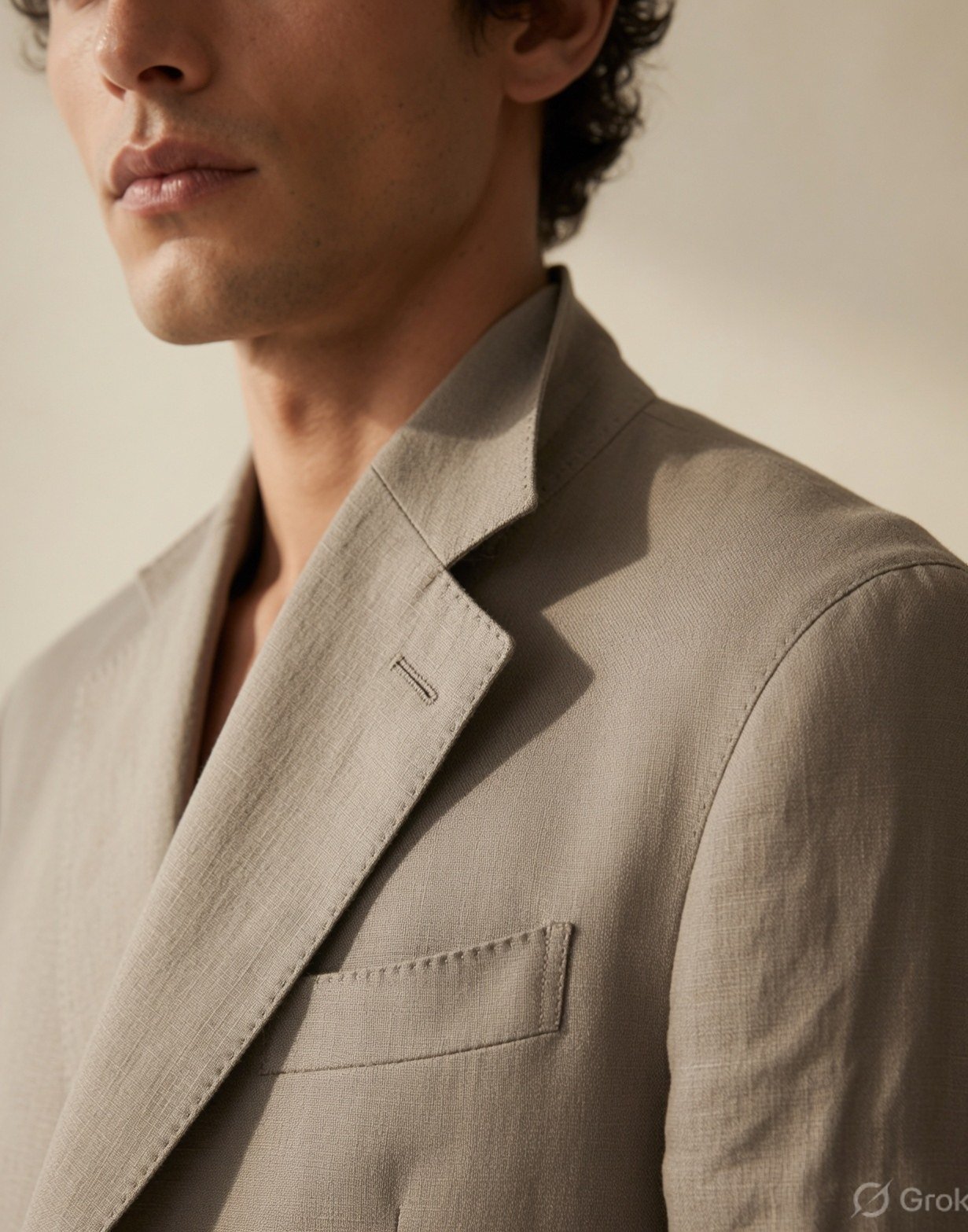 Deconstructed linen blazer — view 9