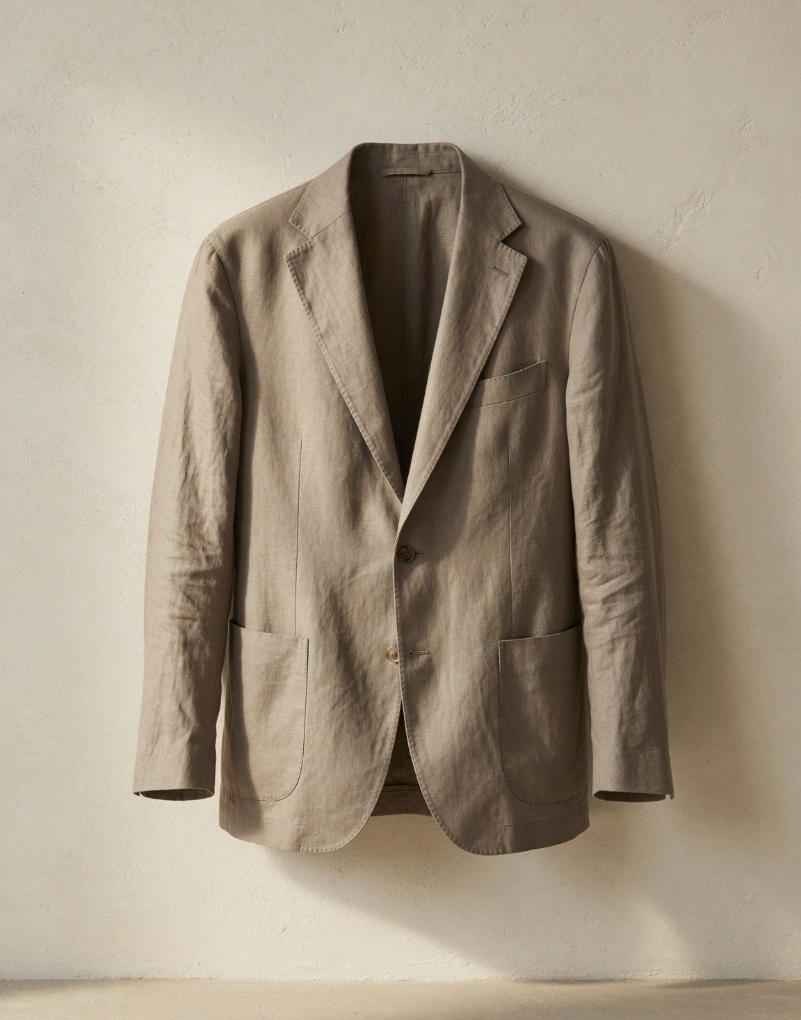 Deconstructed linen blazer