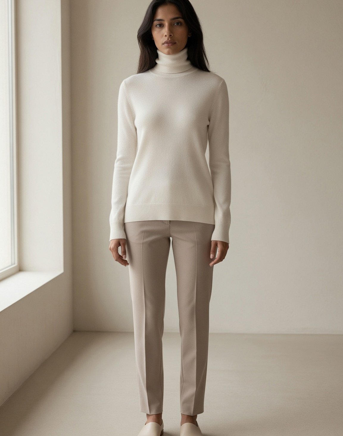Featherweight cashmere turtleneck — view 3