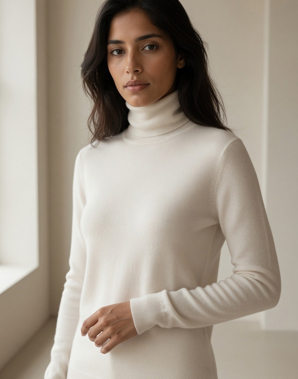 Featherweight cashmere turtleneck — view 6