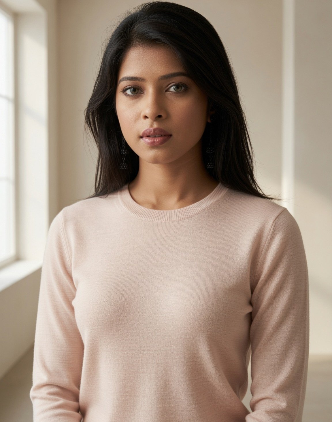 Fine-gauge merino crew neck — view 3