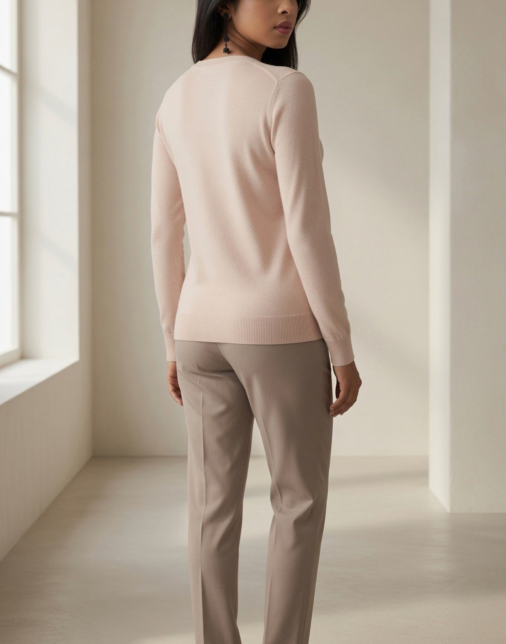 Fine-gauge merino crew neck — view 6