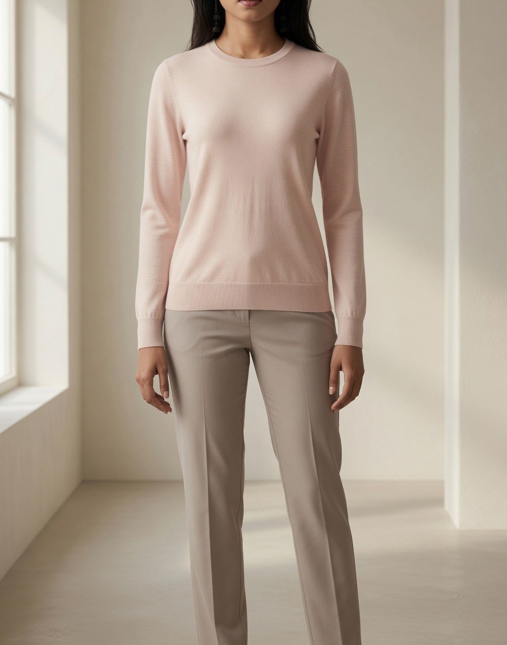 Fine-gauge merino crew neck — view 7