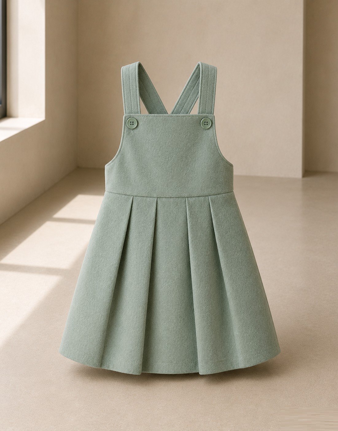 Girl's wool pinafore dress