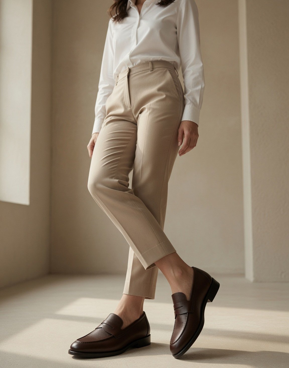 Grained leather loafers — view 6
