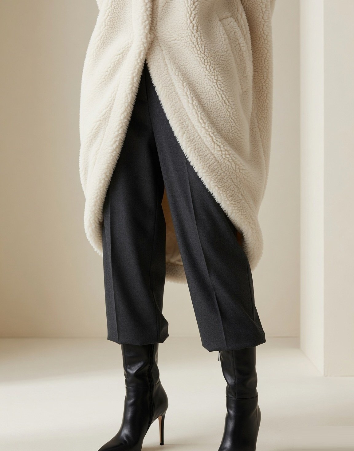 Hooded teddy coat — view 5