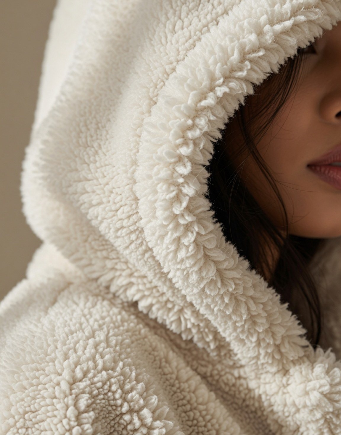 Hooded teddy coat — view 8