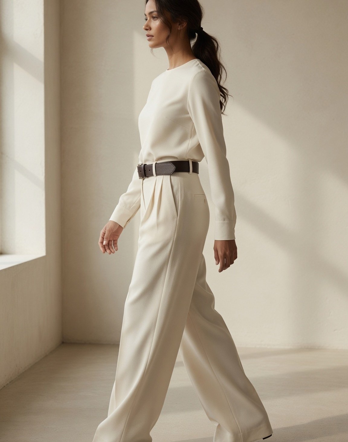 Grained leather belt — view 4