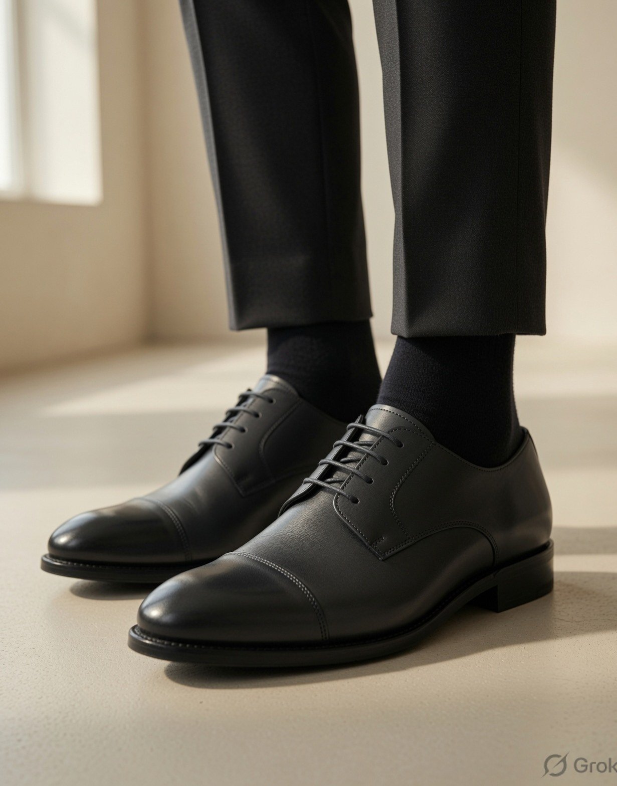 Leather derby shoes — view 7
