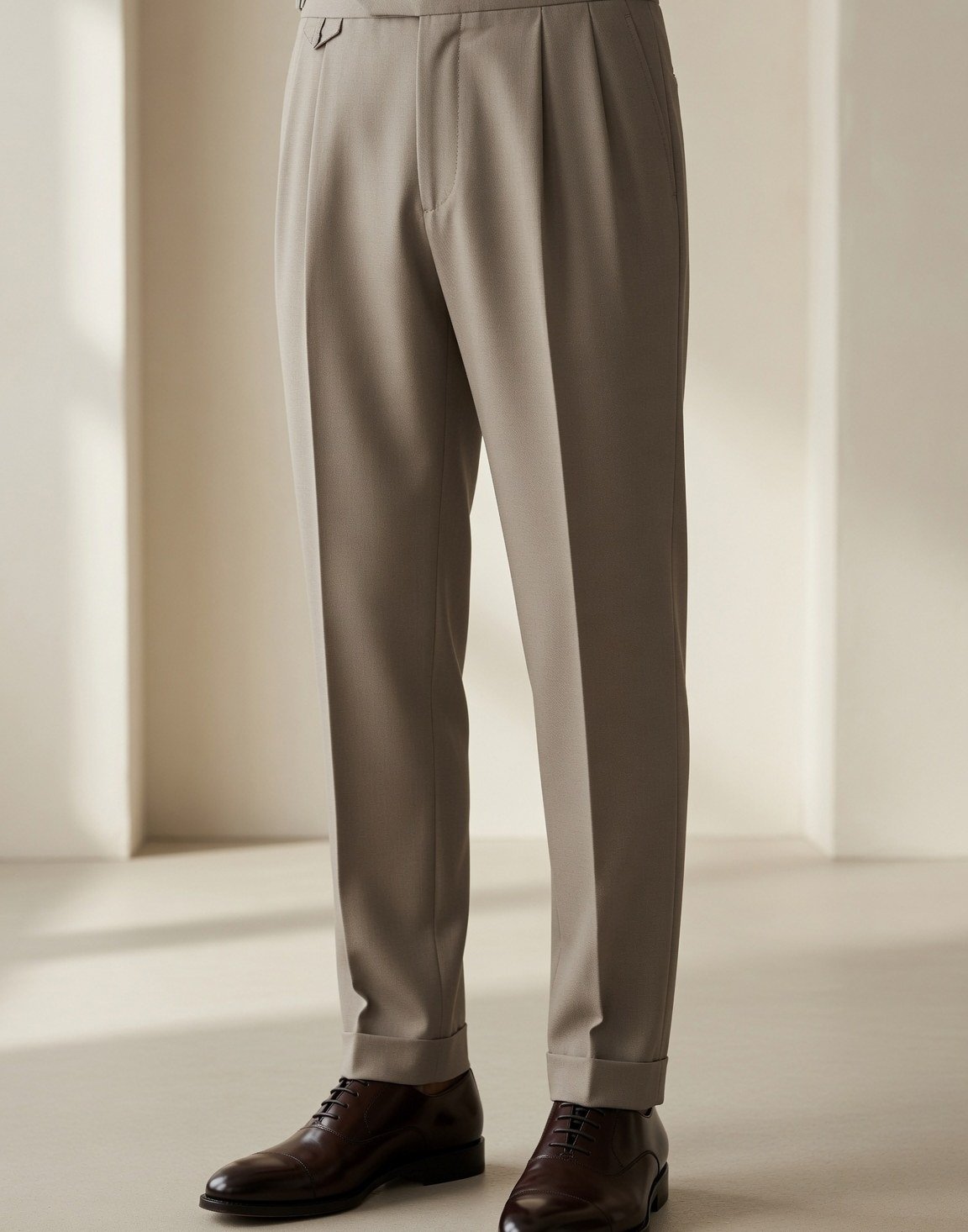 Pleated wool trousers — view 3