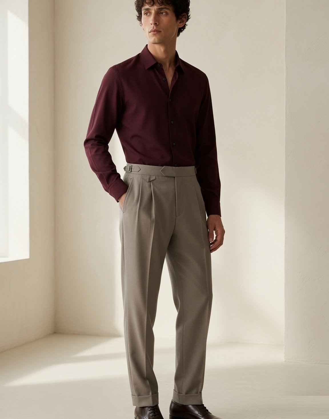 Pleated wool trousers — view 6