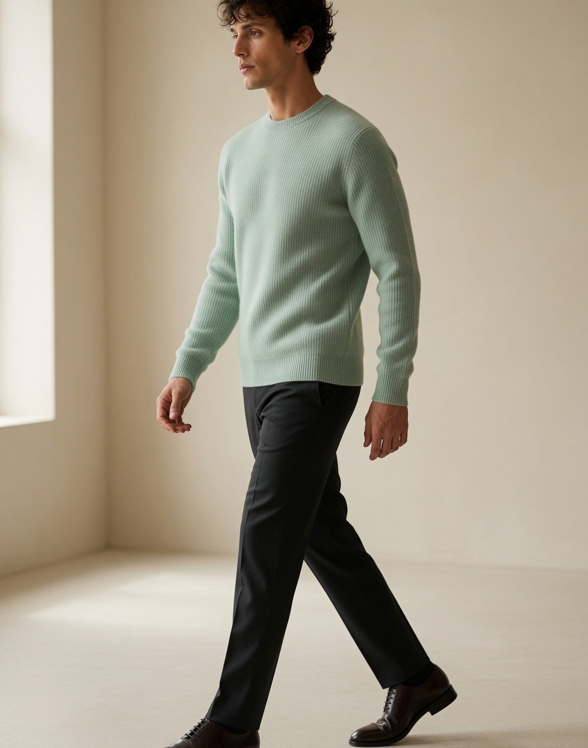 Ribbed lambswool jumper — view 8